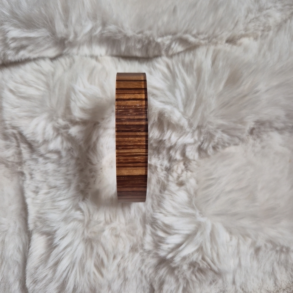 Vintage Lucite Bracelet Brown Wood Like Style 70s Boho Bohemian Style Jungle ✨️